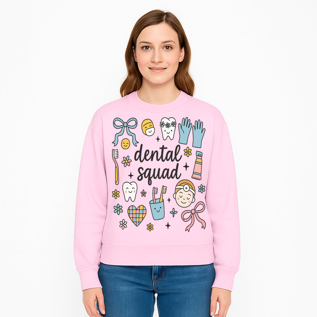 Dental Squad Cute Tooth-Themed Art Print, Kids Dentistry Decor, Fun Dental Hygiene Illustrations, Children's Room Wall Art - Sweatshirt 1758250130997.jpg