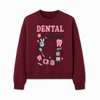 Dental Squad Neon Art Print | Cute Tooth Illustrations | Kids Dental Design | Dental Office Decor | Playful Tooth Brush Graphic - Sweatshirt 1758250131004.jpg