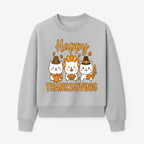 Cute Thanksgiving Cats Decor - Happy Thanksgiving Design with Kittens, Pumpkin, and Pie - Fall Holiday Art for Home Decor and Gifts - Sweatshirt 1758250131070.jpg