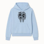 Floral Tooth Design Art Print - Black and White Graphic Decor for Dental Offices, Home, or Gifts - Hoodie 1758250131089.jpg