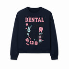 Dental Squad Neon Art Print | Cute Tooth Illustrations | Kids Dental Design | Dental Office Decor | Playful Tooth Brush Graphic - Sweatshirt 1758250131181.jpg