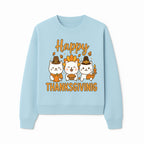 Cute Thanksgiving Cats Decor - Happy Thanksgiving Design with Kittens, Pumpkin, and Pie - Fall Holiday Art for Home Decor and Gifts - Sweatshirt 1758250131238.jpg