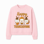 Cute Thanksgiving Cats Decor - Happy Thanksgiving Design with Kittens, Pumpkin, and Pie - Fall Holiday Art for Home Decor and Gifts - Sweatshirt 1758250131376.jpg