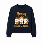 Cute Thanksgiving Cats Decor - Happy Thanksgiving Design with Kittens, Pumpkin, and Pie - Fall Holiday Art for Home Decor and Gifts - Sweatshirt 1758250131662.jpg