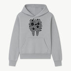 Floral Tooth Design Art Print - Black and White Graphic Decor for Dental Offices, Home, or Gifts - Hoodie 1758250131790.jpg