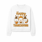 Cute Thanksgiving Cats Decor - Happy Thanksgiving Design with Kittens, Pumpkin, and Pie - Fall Holiday Art for Home Decor and Gifts - Sweatshirt 1758250132143.jpg