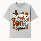 Cute Dental Squad Fall Design, Adorable Tooth Characters with Pumpkin, Autumn Themed, Kids Dental Health Awareness Art Print - T-shirt 1758250132275.jpg