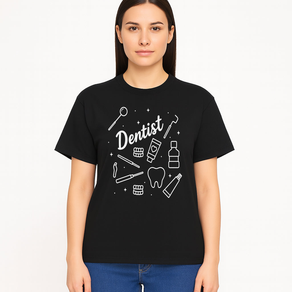 Funny Dentist Themed Wall Art - Dental Tools, Tooth & Hygiene Illustration - Unique Gift for Dental Professionals and Enthusiasts - T-shirt 1758250132278.jpg
