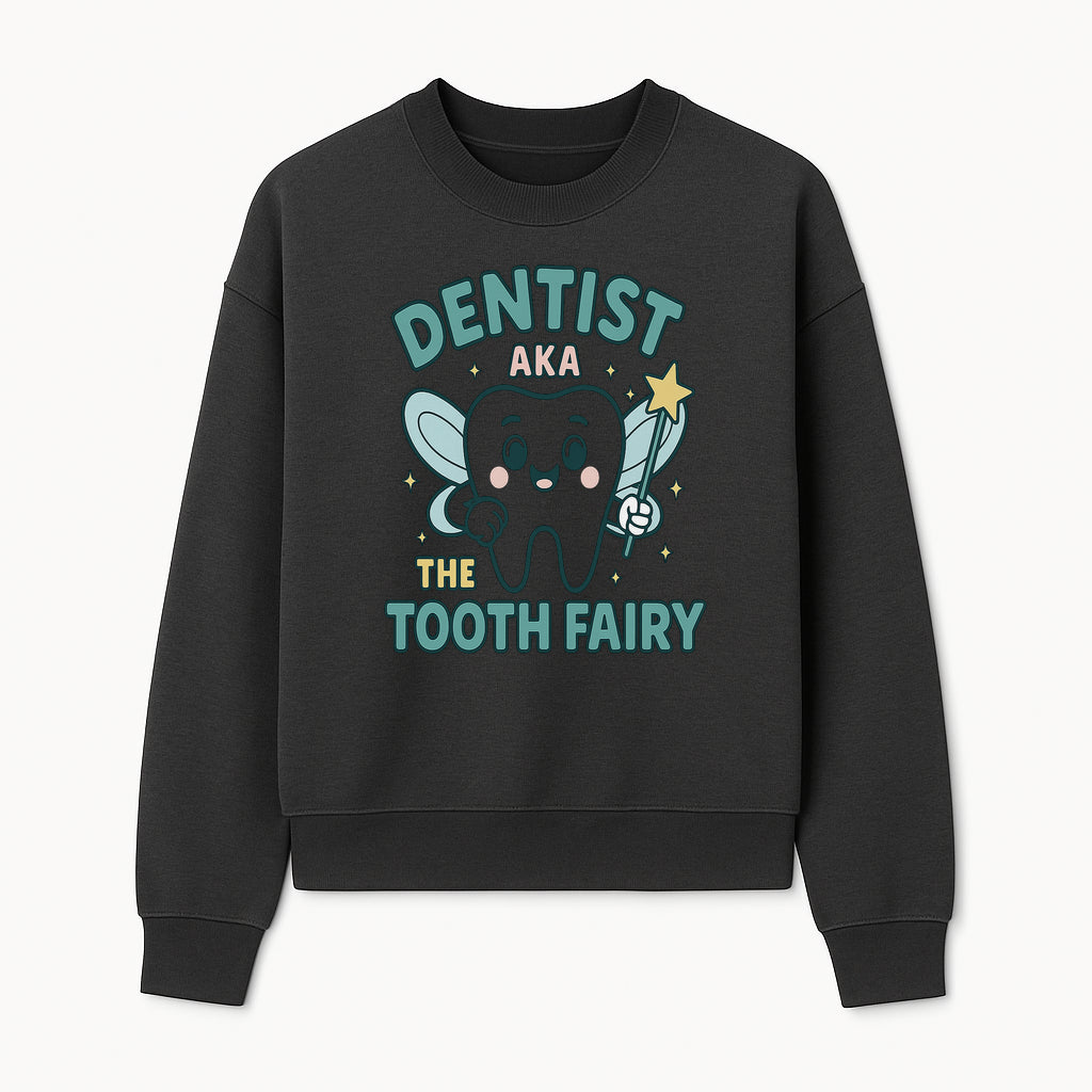 Tooth Fairy Dentist Cute Cartoon Shirt for Kids - Fun Dental Humor Tees - Sweatshirt 1758250132407.jpg