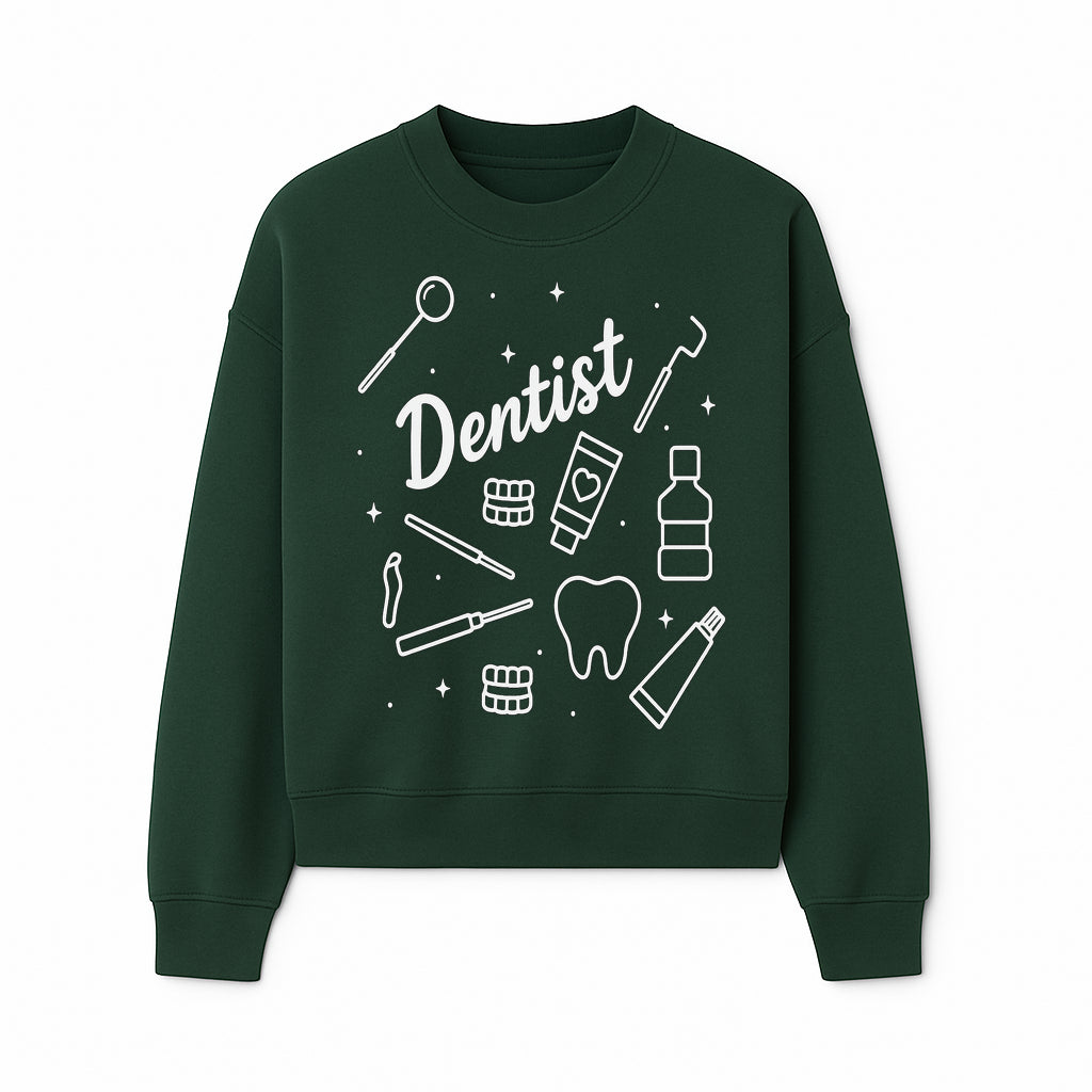 Funny Dentist Themed Wall Art - Dental Tools, Tooth & Hygiene Illustration - Unique Gift for Dental Professionals and Enthusiasts - Sweatshirt 1758250132940.jpg