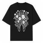 Floral Tooth Design Art Print | Dental Decor | Flower Illustration | Botanical Tooth Artwork for Dentistry Lovers - T-shirt 1758250132948.jpg