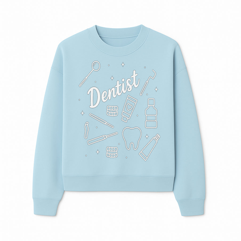 Funny Dentist Themed Wall Art - Dental Tools, Tooth & Hygiene Illustration - Unique Gift for Dental Professionals and Enthusiasts - Sweatshirt 1758250133291.jpg