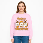 Cute Thanksgiving Cats Decor - Happy Thanksgiving Design with Kittens, Pumpkin, and Pie - Fall Holiday Art for Home Decor and Gifts - Sweatshirt 1758250133425.jpg