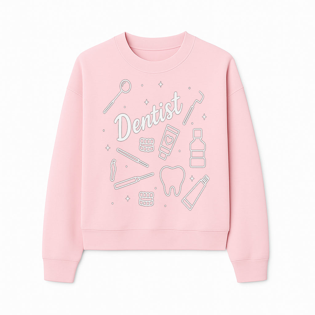 Funny Dentist Themed Wall Art - Dental Tools, Tooth & Hygiene Illustration - Unique Gift for Dental Professionals and Enthusiasts - Sweatshirt 1758250133457.jpg