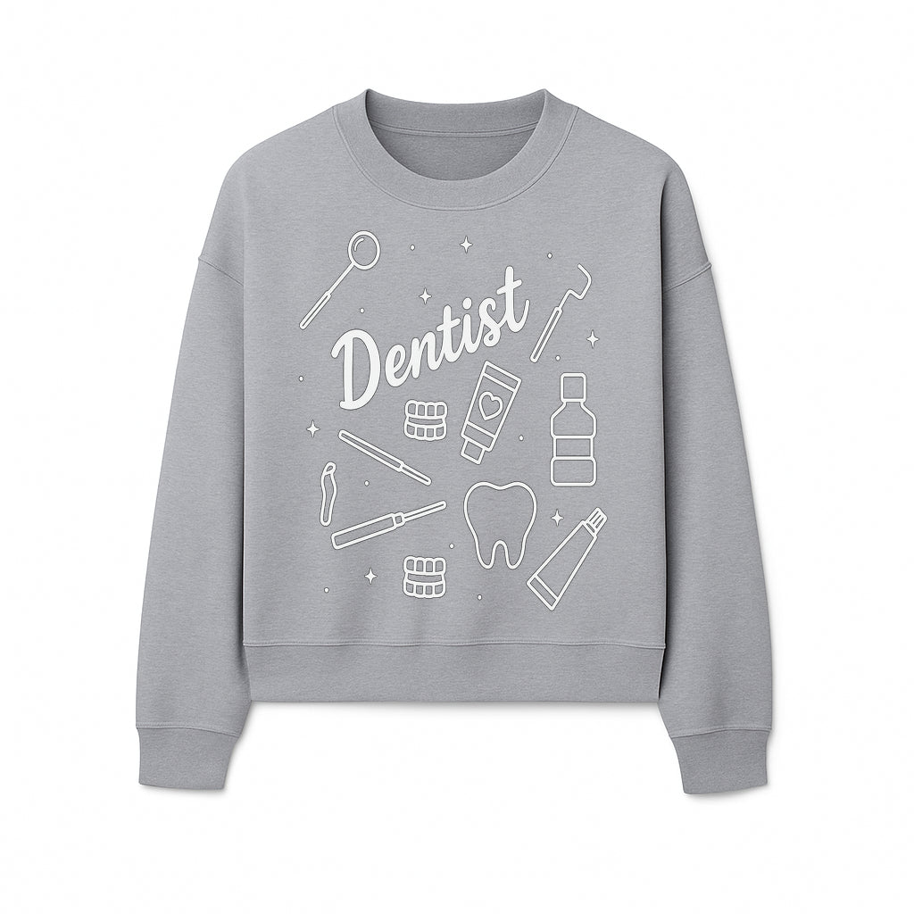 Funny Dentist Themed Wall Art - Dental Tools, Tooth & Hygiene Illustration - Unique Gift for Dental Professionals and Enthusiasts - Sweatshirt 1758250134109.jpg