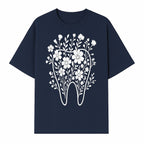 Floral Tooth Design Art Print | Dental Decor | Flower Illustration | Botanical Tooth Artwork for Dentistry Lovers - T-shirt 1758250134128.jpg