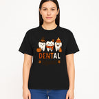 Cute Dental Squad Fall Design, Adorable Tooth Characters with Pumpkin, Autumn Themed, Kids Dental Health Awareness Art Print - T-shirt 1758250135299.jpg