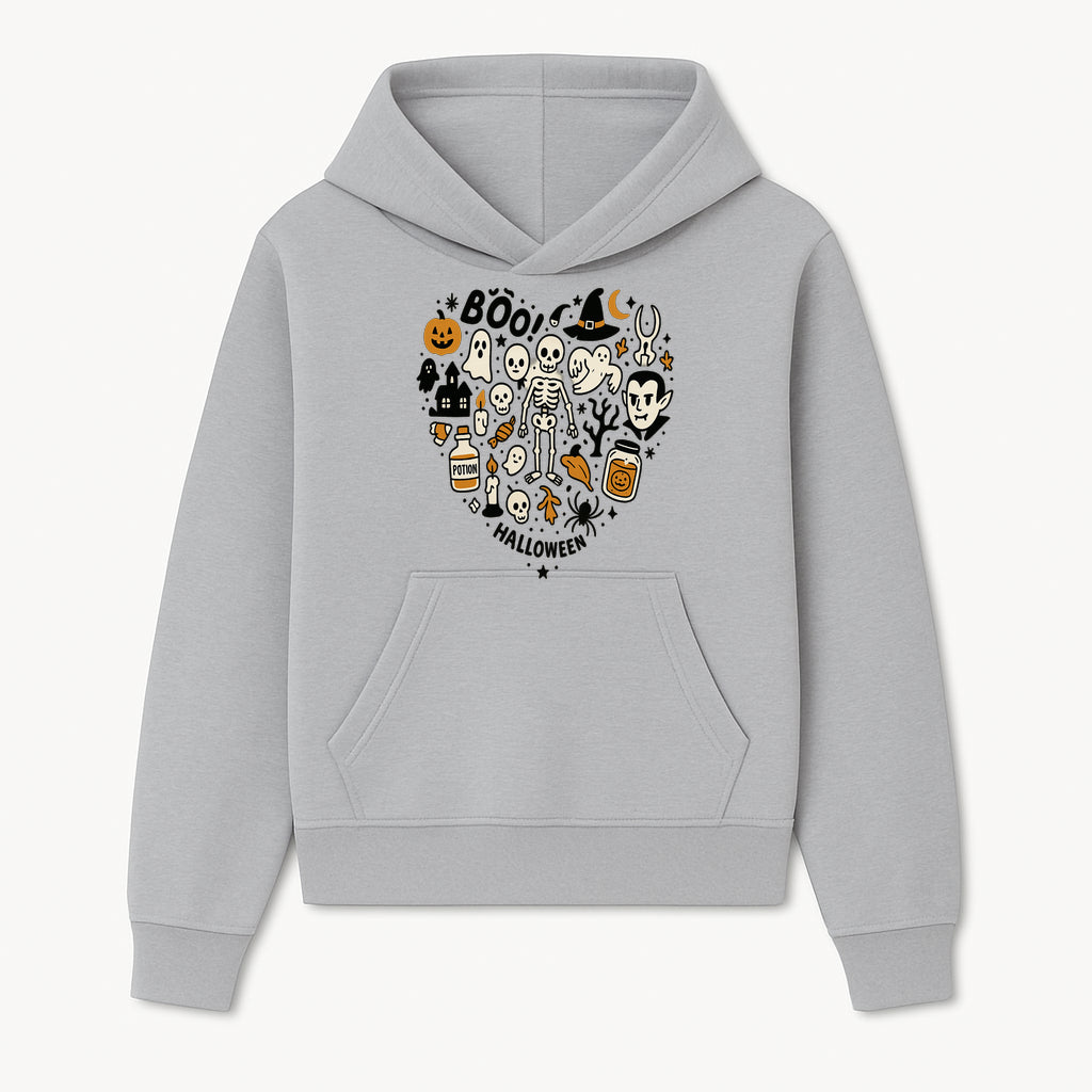 Halloween Skeleton and Ghosts Graphic Print, Spooky Potion Bottle Art, Cute Halloween Decor, Trick or Treat Illustration - Hoodie 1758250135481.jpg