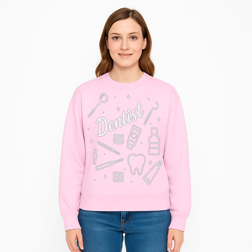 Funny Dentist Themed Wall Art - Dental Tools, Tooth & Hygiene Illustration - Unique Gift for Dental Professionals and Enthusiasts - Sweatshirt 1758250135563.jpg