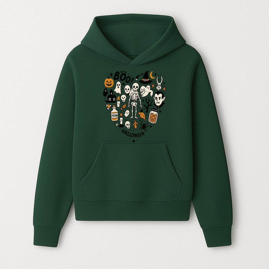 Halloween Skeleton and Ghosts Graphic Print, Spooky Potion Bottle Art, Cute Halloween Decor, Trick or Treat Illustration - Hoodie 1758250135969.jpg