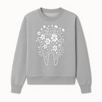 Floral Tooth Design Art Print | Dental Decor | Flower Illustration | Botanical Tooth Artwork for Dentistry Lovers - Sweatshirt 1758250136026.jpg