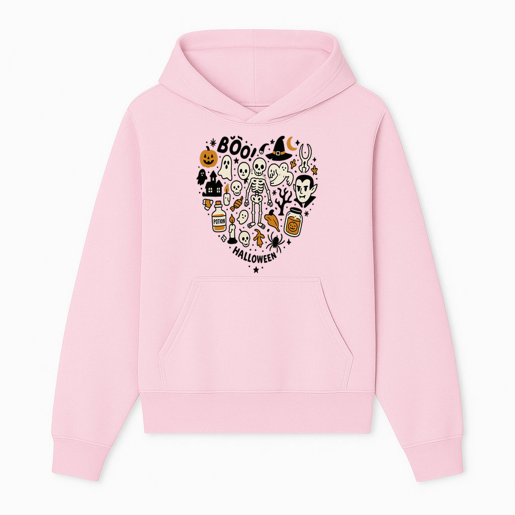 Halloween Skeleton and Ghosts Graphic Print, Spooky Potion Bottle Art, Cute Halloween Decor, Trick or Treat Illustration - Hoodie 1758250136404.jpg