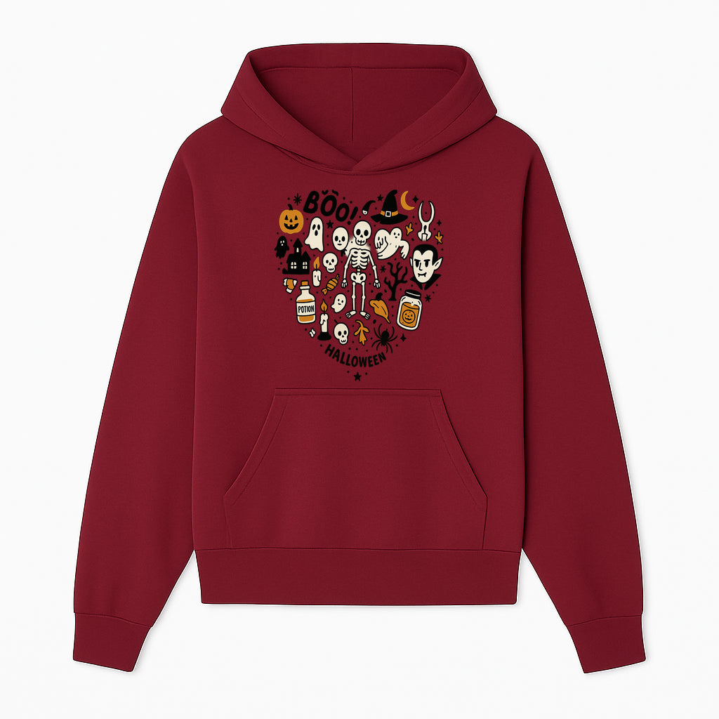 Halloween Skeleton and Ghosts Graphic Print, Spooky Potion Bottle Art, Cute Halloween Decor, Trick or Treat Illustration - Hoodie 1758250136539.jpg