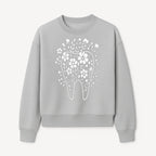 Floral Tooth Design Art Print | Dental Decor | Flower Illustration | Botanical Tooth Artwork for Dentistry Lovers - Sweatshirt 1758250136642.jpg