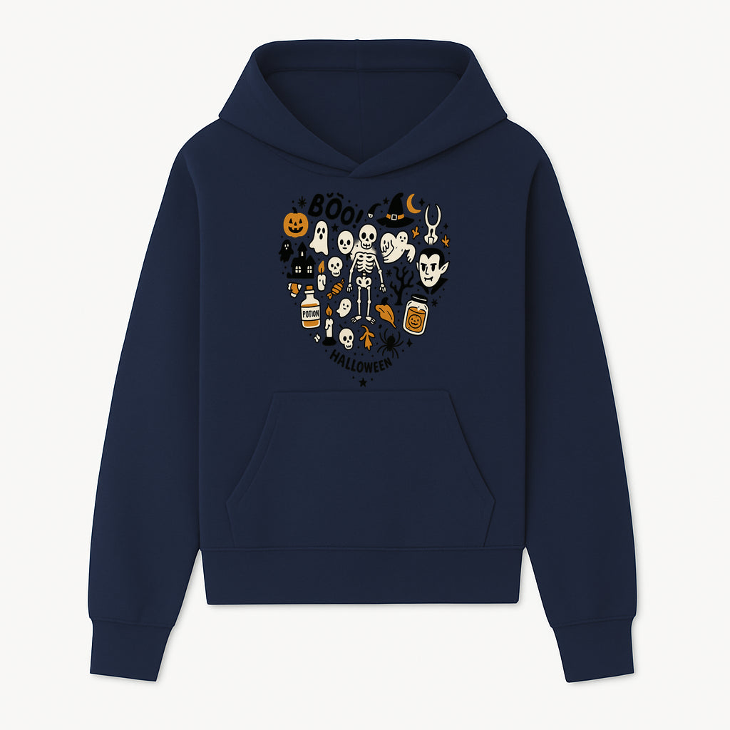 Halloween Skeleton and Ghosts Graphic Print, Spooky Potion Bottle Art, Cute Halloween Decor, Trick or Treat Illustration - Hoodie 1758250136722.jpg