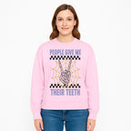 Spooky Skeleton Hand Art Print - 'People Give Me Their Teeth' Gothic Decor, Halloween Wall Art, Unique Gift Idea - Sweatshirt 1758250136776.jpg