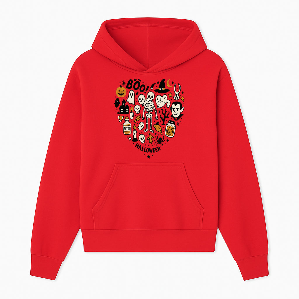 Halloween Skeleton and Ghosts Graphic Print, Spooky Potion Bottle Art, Cute Halloween Decor, Trick or Treat Illustration - Hoodie 1758250136882.jpg