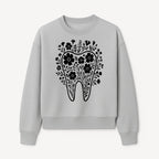 Floral Tooth Design Art Print - Black and White Graphic Decor for Dental Offices, Home, or Gifts - Sweatshirt 1758250137020.jpg