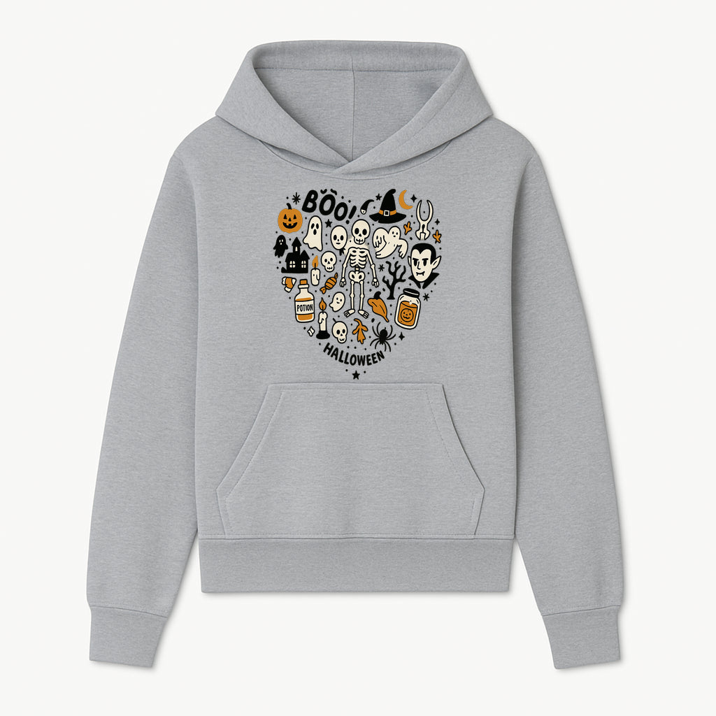 Halloween Skeleton and Ghosts Graphic Print, Spooky Potion Bottle Art, Cute Halloween Decor, Trick or Treat Illustration - Hoodie 1758250137028.jpg