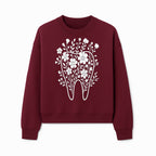 Floral Tooth Design Art Print | Dental Decor | Flower Illustration | Botanical Tooth Artwork for Dentistry Lovers - Sweatshirt 1758250137142.jpg