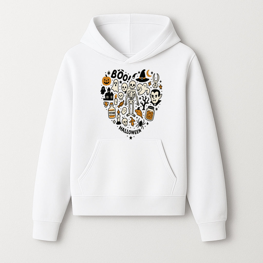 Halloween Skeleton and Ghosts Graphic Print, Spooky Potion Bottle Art, Cute Halloween Decor, Trick or Treat Illustration - Hoodie 1758250137184.jpg