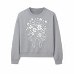 Floral Tooth Design Art Print | Dental Decor | Flower Illustration | Botanical Tooth Artwork for Dentistry Lovers - Sweatshirt 1758250137645.jpg