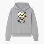 Cute Halloween Tooth Character Art Print - Spooky Mummy Tooth with Ghost and Sparkles - Whimsical Decor for Kids' Rooms - Hoodie 1758250137710.jpg