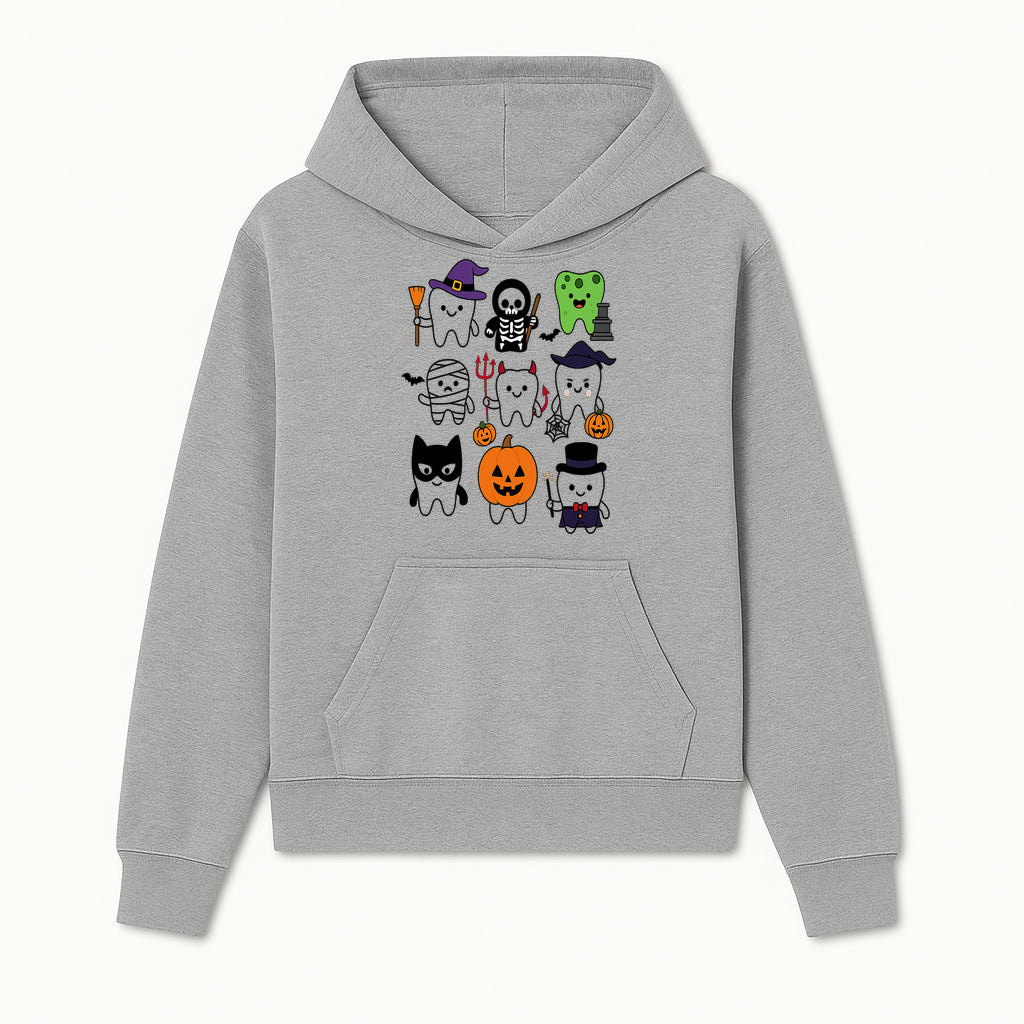 Halloween Tooth Characters Stickers | Cute Spooky Dental Themed Decor | Ghosts, Pumpkins, Skulls, and Mummies Design - Hoodie 1758250137759.jpg