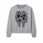 Floral Tooth Design Art Print - Black and White Graphic Decor for Dental Offices, Home, or Gifts - Sweatshirt 1758250137875.jpg