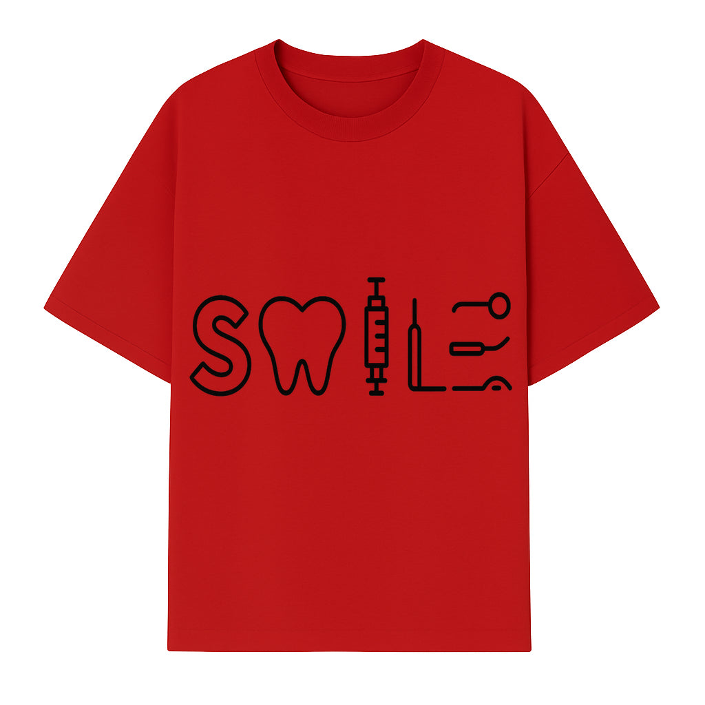 Dental Care Smile Wall Art Tooth, Syringe, and Tools Graphic Print for Dental Office or Home Decor - T-shirt 1758250137994.jpg