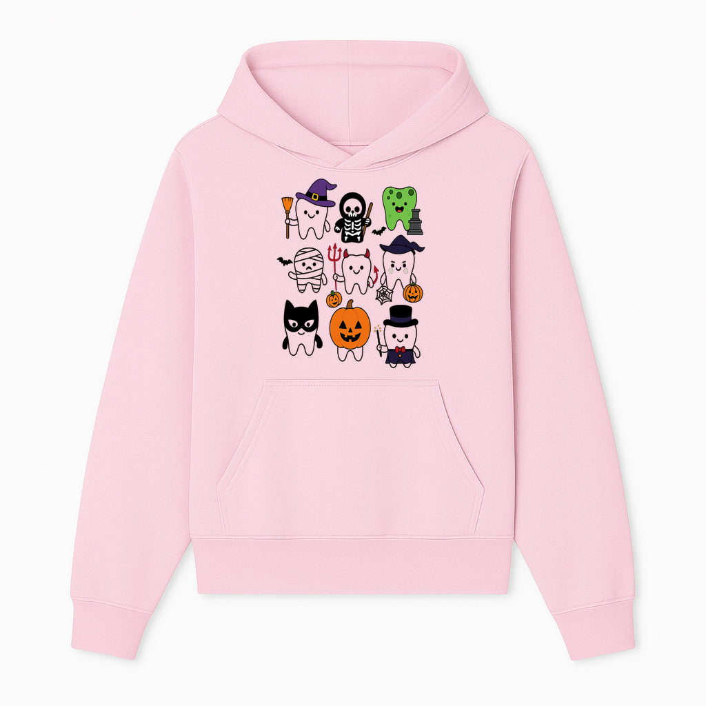 Halloween Tooth Characters Stickers | Cute Spooky Dental Themed Decor | Ghosts, Pumpkins, Skulls, and Mummies Design - Hoodie 1758250138044.jpg