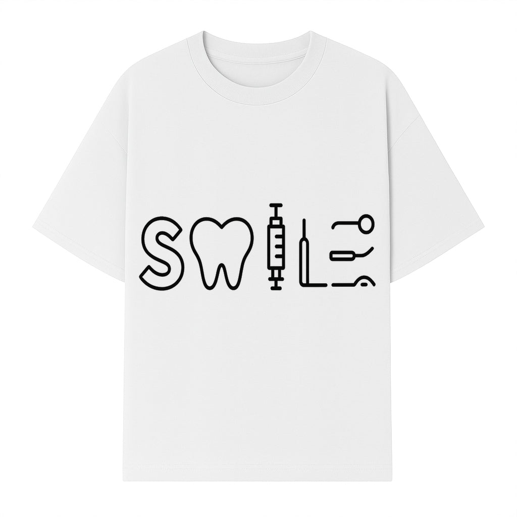 Dental Care Smile Wall Art Tooth, Syringe, and Tools Graphic Print for Dental Office or Home Decor - T-shirt 1758250138274.jpg