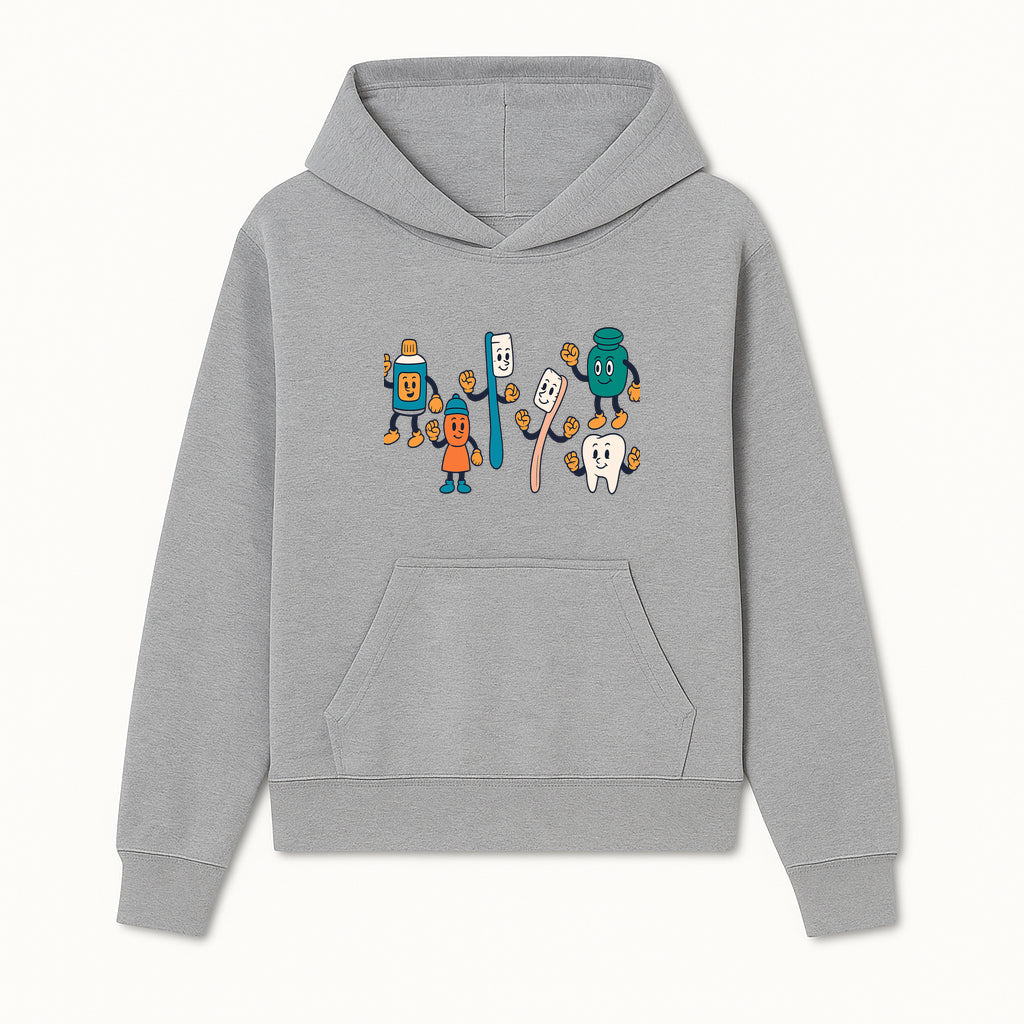 Dental Care Cartoon Characters Sticker Set - Fun Toothbrush, Toothpaste, and Tooth Designs for Kids' Bathroom Decor - Hoodie 1758250138413.jpg