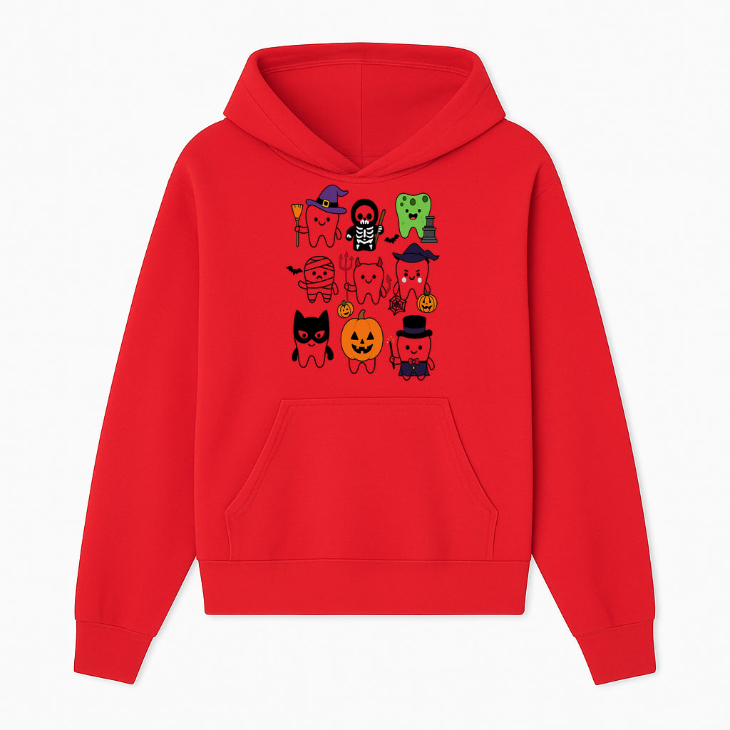 Halloween Tooth Characters Stickers | Cute Spooky Dental Themed Decor | Ghosts, Pumpkins, Skulls, and Mummies Design - Hoodie 1758250138508.jpg