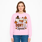 Cute Dental Squad Fall Design, Adorable Tooth Characters with Pumpkin, Autumn Themed, Kids Dental Health Awareness Art Print - Sweatshirt 1758250138547.jpg