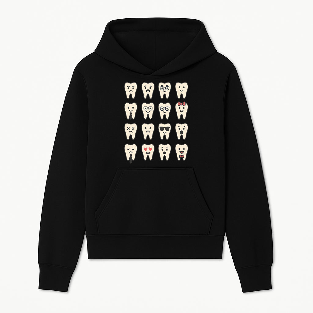 Cute Tooth Emoji Set - 16 Unique Tooth Faces for Dental Decor, Stickers, or Gifts - Happy, Sad, Cool, Funny Expressions - Hoodie 1758250138562.jpg