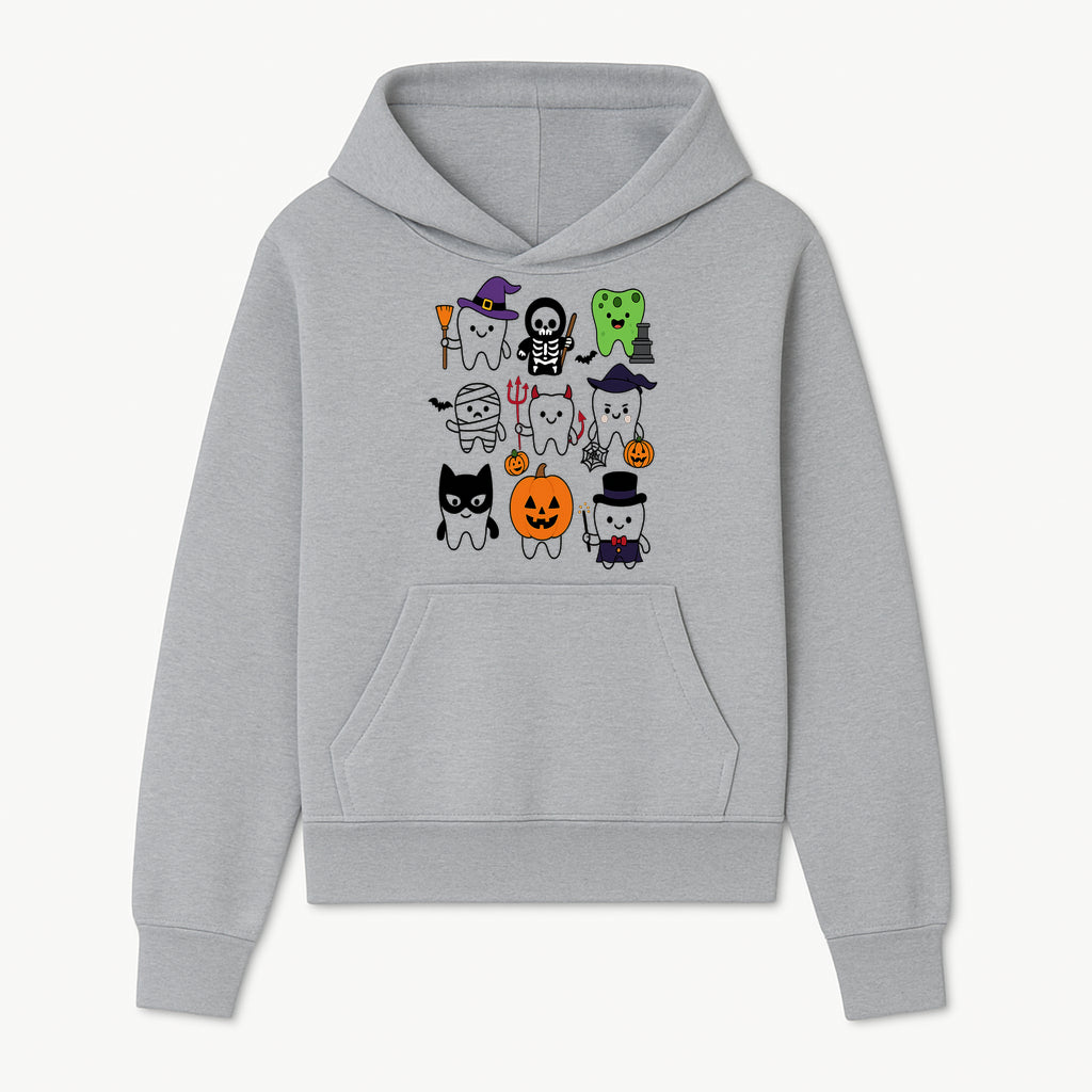 Halloween Tooth Characters Stickers | Cute Spooky Dental Themed Decor | Ghosts, Pumpkins, Skulls, and Mummies Design - Hoodie 1758250138657.jpg