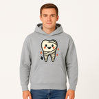 Cute Halloween Tooth Character Art Print - Spooky Mummy Tooth with Ghost and Sparkles - Whimsical Decor for Kids' Rooms - Hoodie 1758250138983.jpg