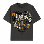 Halloween Skeleton and Ghosts Graphic Print, Spooky Potion Bottle Art, Cute Halloween Decor, Trick or Treat Illustration - T-shirt 1758250139002.jpg