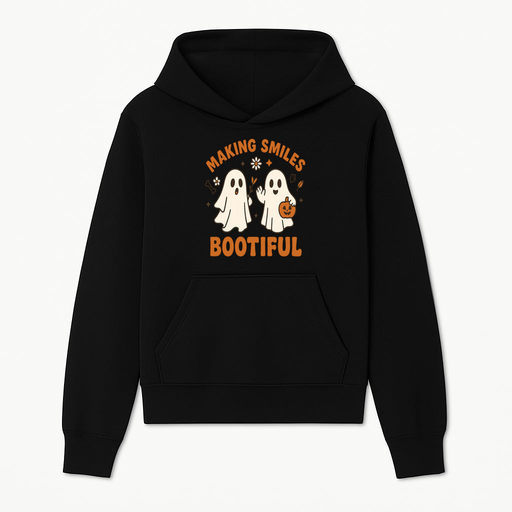 Cute Ghosts Halloween T-Shirt - Making Smiles Bootiful with Pumpkin & Flowers, Fun Fall Apparel for Kids & Adults - Hoodie 1758250139218.jpg
